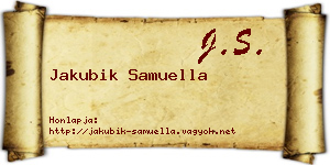 Jakubik Samuella névjegykártya